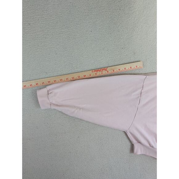 Levis Cropped Hoodie Sweatshirt Womens XL Baby Pink Drawstring Preppy - Picture 3 of 16